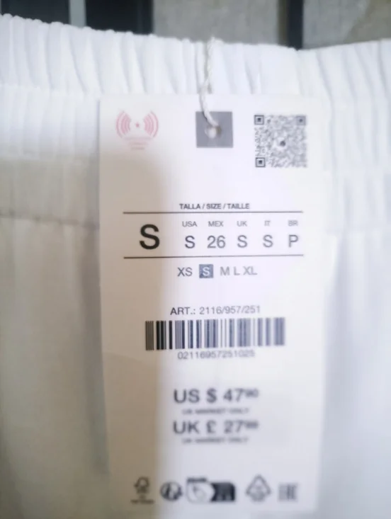 Wide Leg White Palazzo Pants - Picture 2 of 2